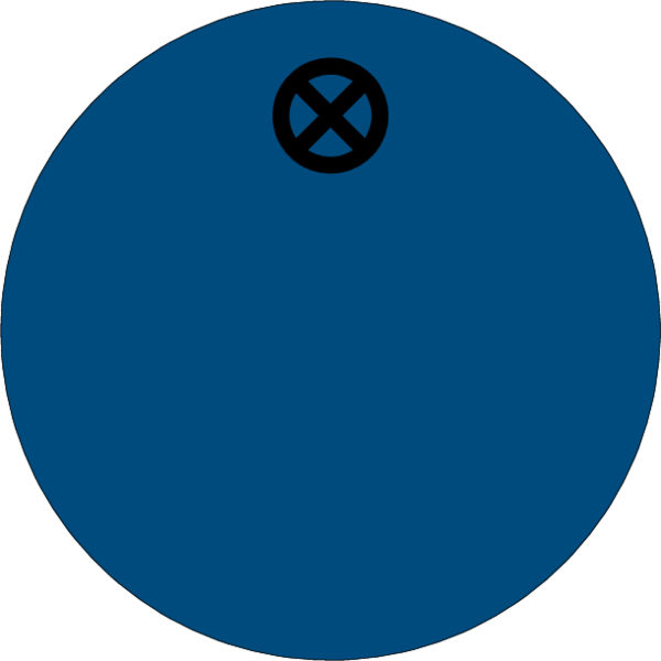 Werkzeugmarke Ø 20 mm Aluminium blau matt blanko