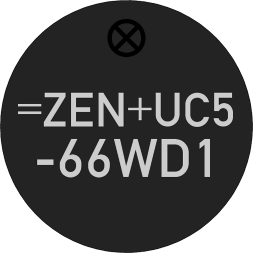 Werkzeugmarke Ø 30 mm Aluminium schwarz mit Textgravur Werkzeugmarke Ø 30 mm Aluminium schwarz mit Textgravur