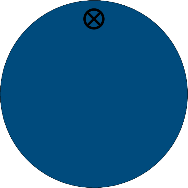 Werkzeugmarken Ø 40 mm Aluminium blau matt blanko