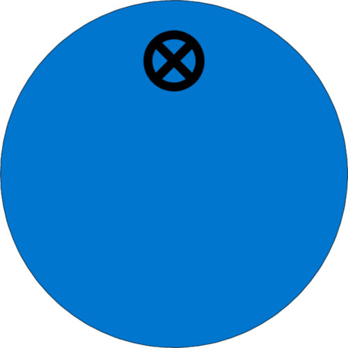Werkzeugmarke Ø 20 mm Kunststoff blau blanko