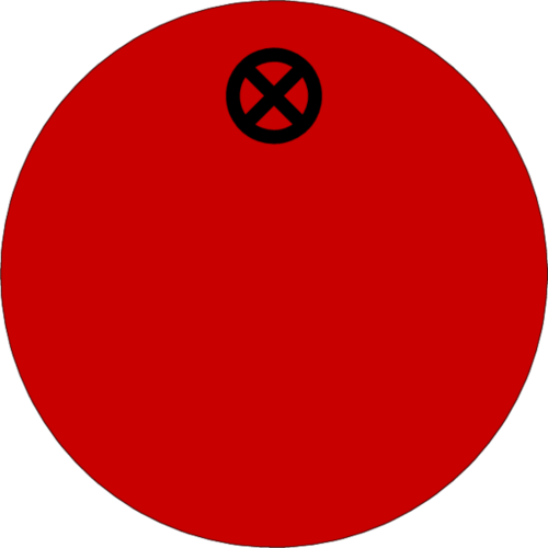 Werkzeugmarke Ø 20 mm Kunststoff rot blanko