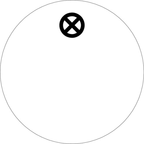 Werkzeugmarke Ø 20 mm Kunststoff weiß blanko