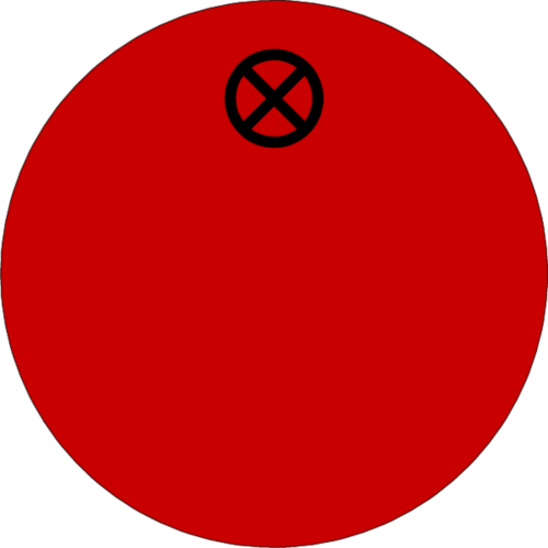 Werkzeugmarke Ø 25 mm Kunststoff rot blanko