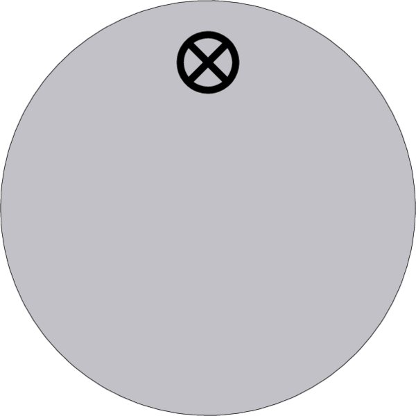 Werkzeugmarke Ø 30 mm Kunststoff grau blanko