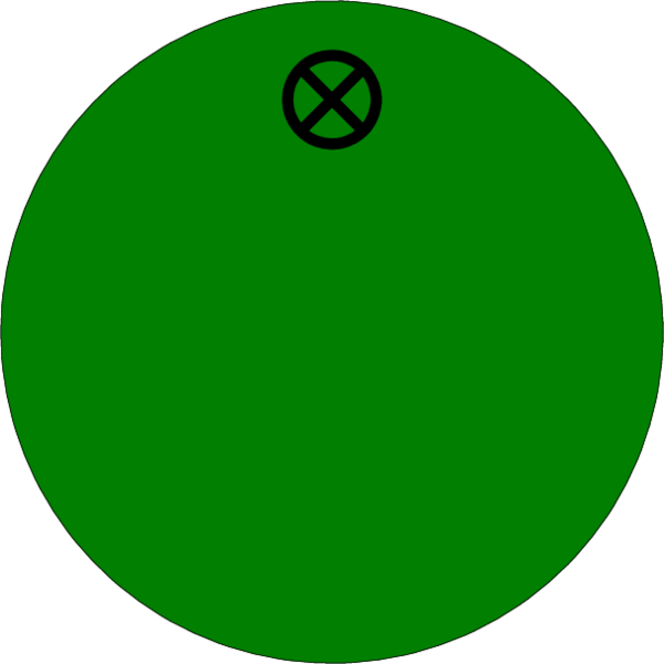 Werkzeugmarke Ø 30 mm Kunststoff grün blanko