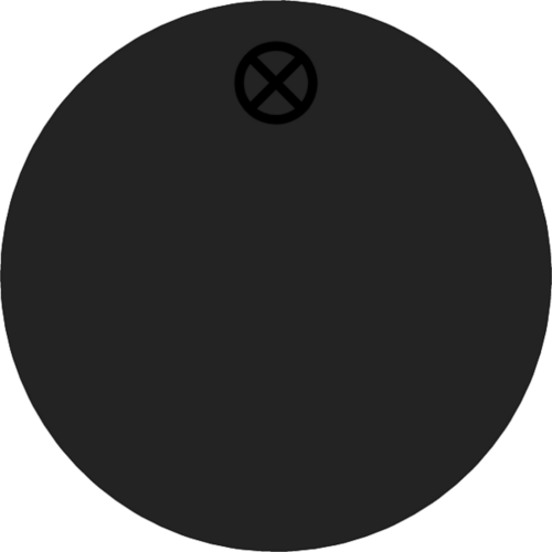 Werkzeugmarke Ø 30 mm Kunststoff schwarz blanko