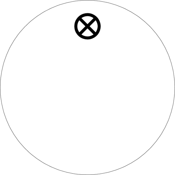 Werkzeugmarke Ø 30 mm Kunststoff weiß blanko