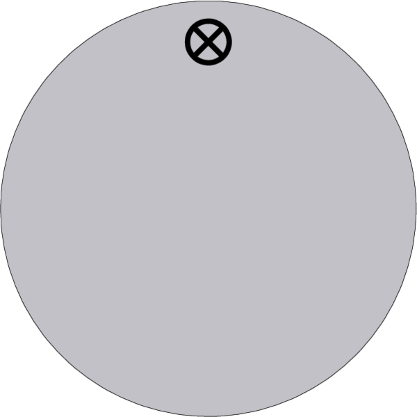 Werkzeugmarke Ø 40 mm Kunststoff grau blanko
