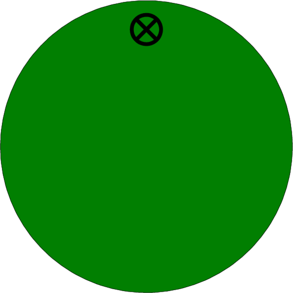 Werkzeugmarke Ø 40 mm Kunststoff grün blanko