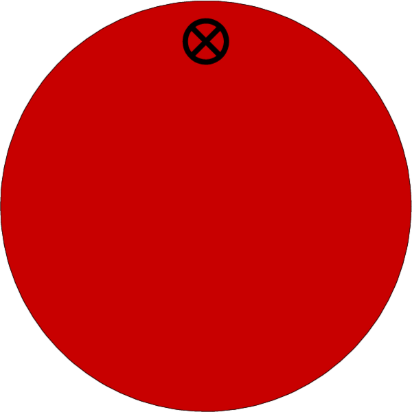 Werkzeugmarke Ø 40 mm Kunststoff rot blanko