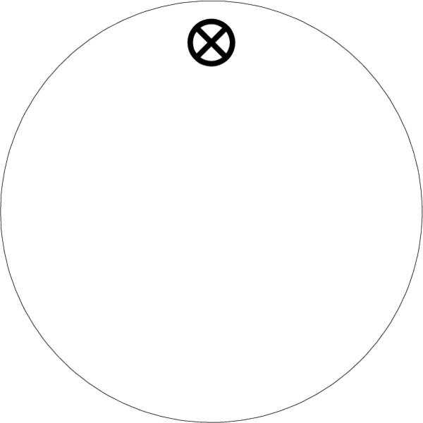 Werkzeugmarke Ø 40 mm Kunststoff weiß blanko