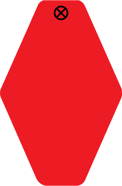Werkzeugmarke Raute Kunststoff rot blanko