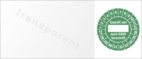 Kabelprüfplakette Geprüft von nach DGUV...,2027-2036, Folie, 60x25 mm,10 St./Bo.