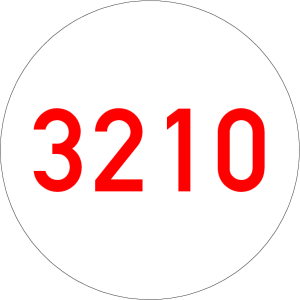 Brandmelderronde 40 mm weiss-rot, Nummer ,selbstklebend
