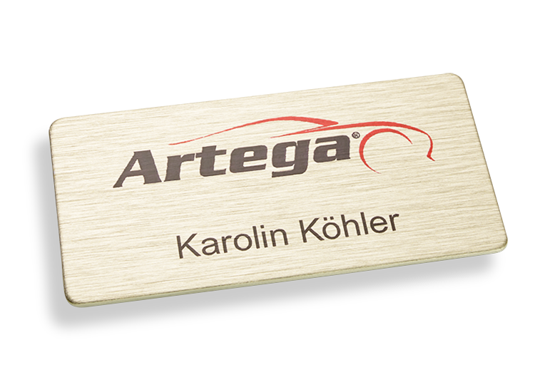 Beispielbild 60x30 mm Aluminium Edelstahloptik gebürstet