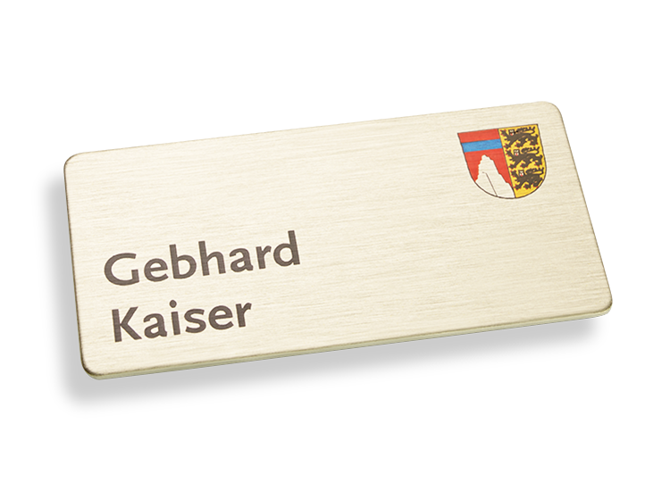 Beispielbild 60x30 mm Aluminium Edelstahloptik gebürstet