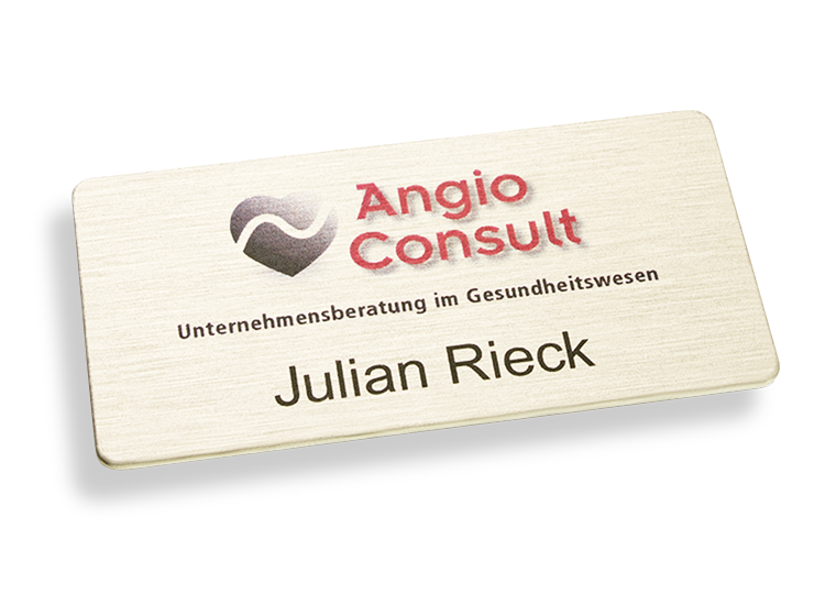 Beispielbild 60x30 mm Aluminium Edelstahloptik gebürstet