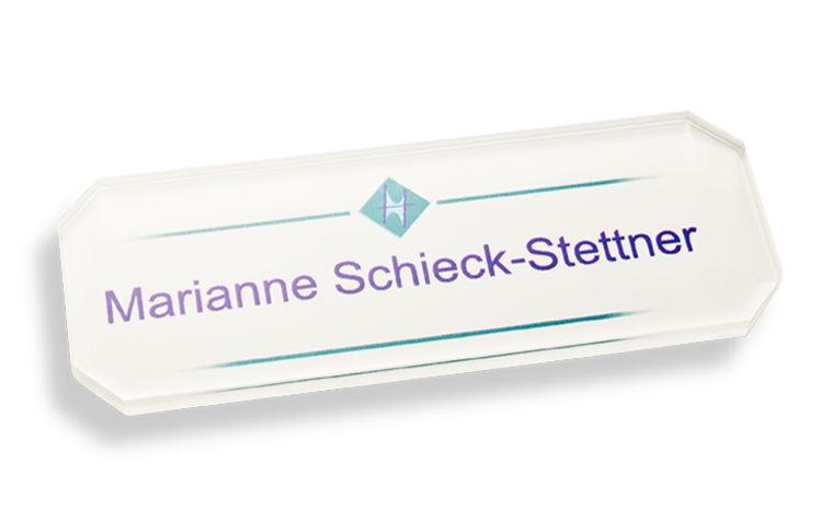 Beispielbild 70x25 mm achteckig 1-zeilig